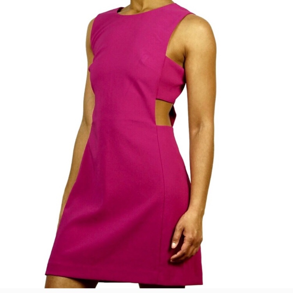 Bebe fuchsia cut out dress